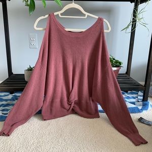 Cold Shoulder Slouchy Sweater